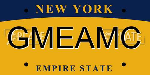 GMEAMC New York License Plate