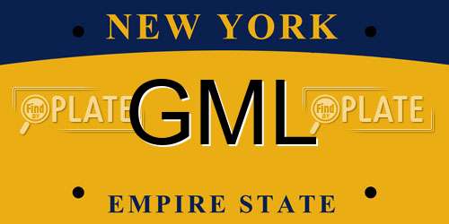 GML New York License Plate