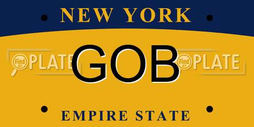 GOB New York License Plate