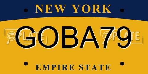 GOBA79 New York License Plate