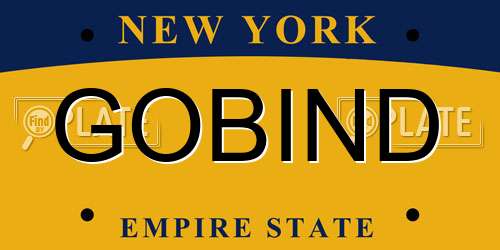 GOBIND New York License Plate