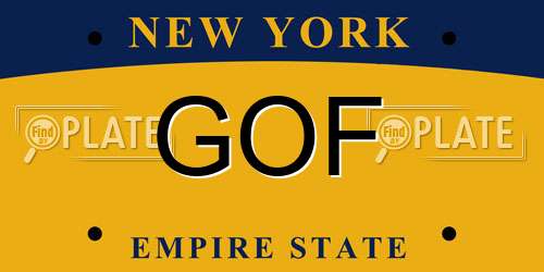 GOF New York License Plate