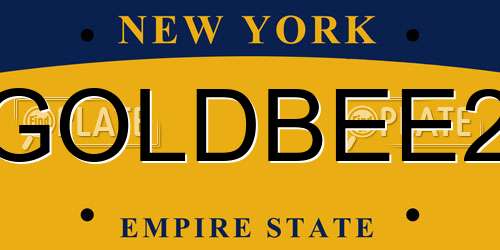 GOLDBEE2 New York License Plate