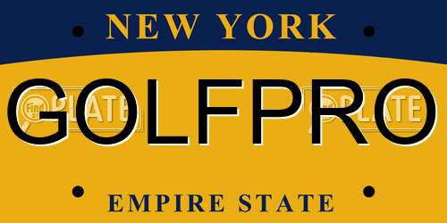 GOLFPRO New York License Plate