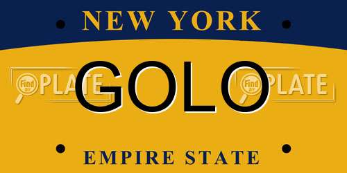 GOLO New York License Plate