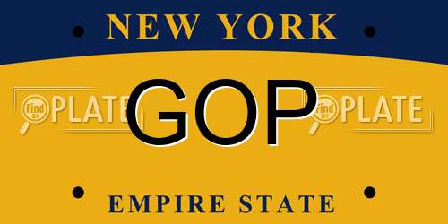 GOP New York License Plate
