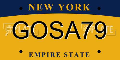GOSA79 New York License Plate