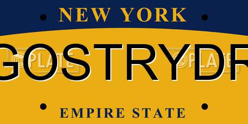 GOSTRYDR New York License Plate