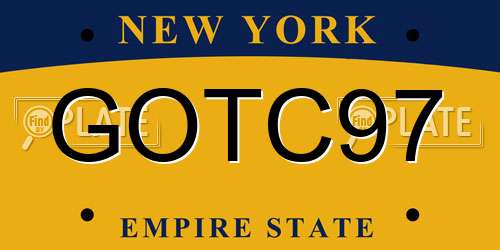 GOTC97 New York License Plate