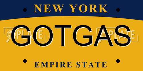 GOTGAS New York License Plate