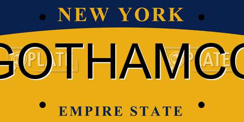 GOTHAMCC New York License Plate