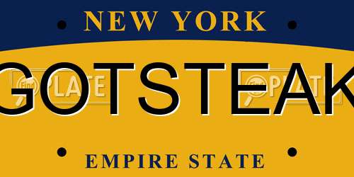 GOTSTEAK New York License Plate