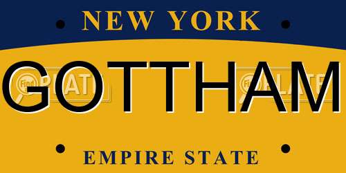 GOTTHAM New York License Plate
