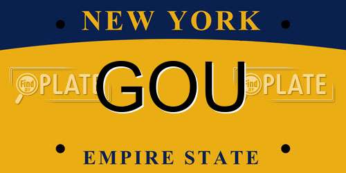 GOU New York License Plate
