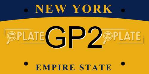 GP2 New York License Plate