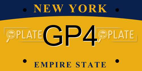 GP4 New York License Plate