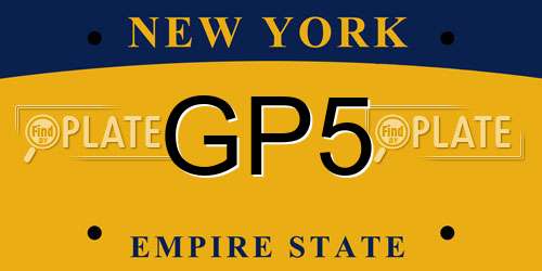 GP5 New York License Plate