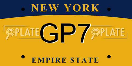 GP7 New York License Plate