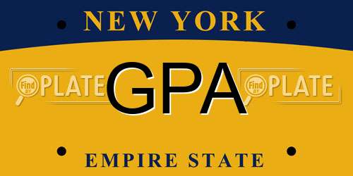 GPA New York License Plate