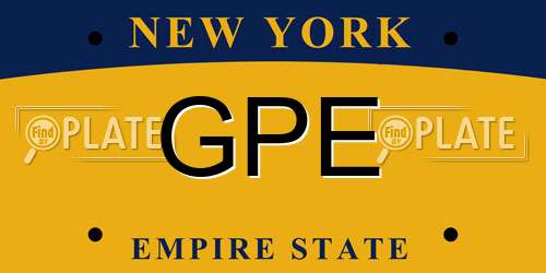 GPE New York License Plate