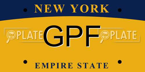 GPF New York License Plate