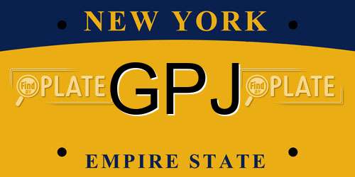 GPJ New York License Plate