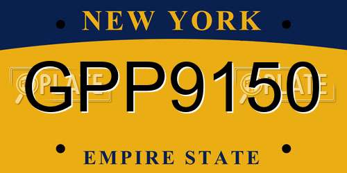 GPP9150 New York License Plate