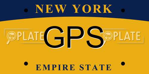 GPS New York License Plate