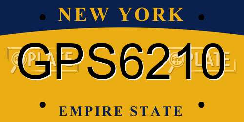 GPS6210 New York License Plate