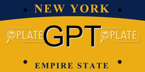 GPT New York License Plate
