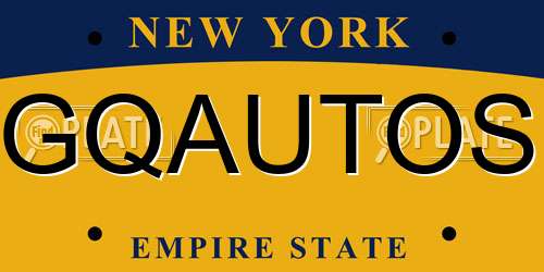 GQAUTOS New York License Plate