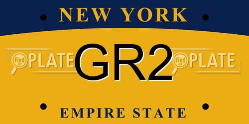 GR2 New York License Plate