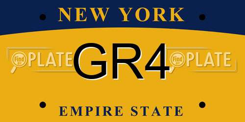 GR4 New York License Plate