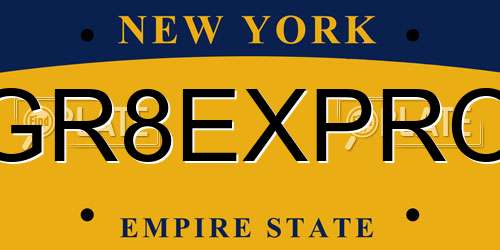 GR8EXPRO New York License Plate