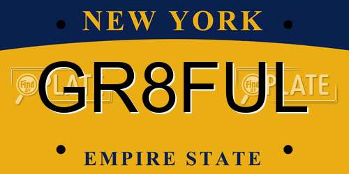 GR8FUL New York License Plate