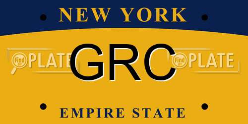 GRC New York License Plate