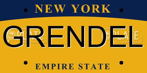 GRENDEL New York License Plate