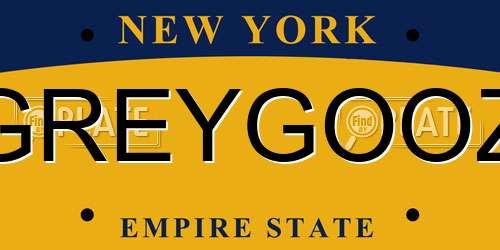 GREYGOOZ New York License Plate