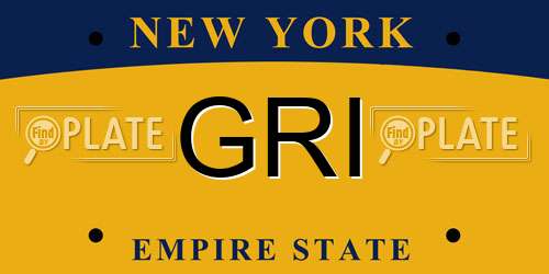 GRI New York License Plate