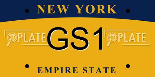 GS1 New York License Plate