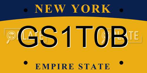 GS1T0B New York License Plate