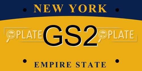 GS2 New York License Plate