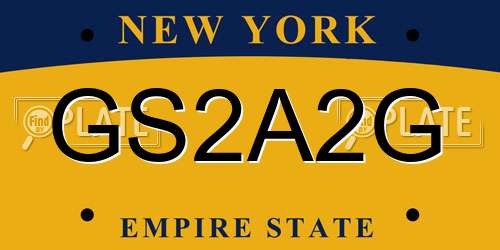 GS2A2G New York License Plate