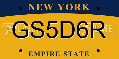 GS5D6R New York License Plate