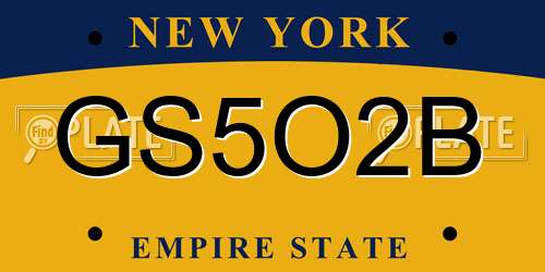 GS5O2B New York License Plate