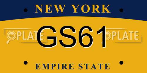 GS61 New York License Plate