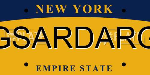 GSARDARG New York License Plate
