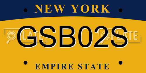 GSB02S New York License Plate