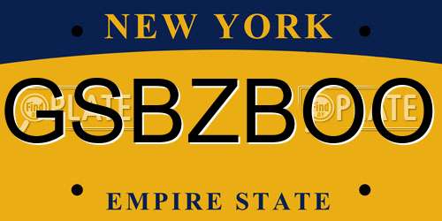 GSBZBOO New York License Plate