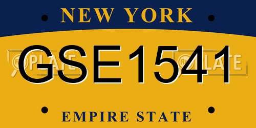 GSE1541 New York License Plate